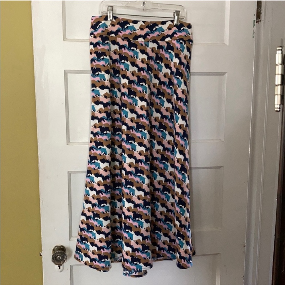 EUC! Boden Abstract Carousel Print Midi Skirt - Picture 3 of 4